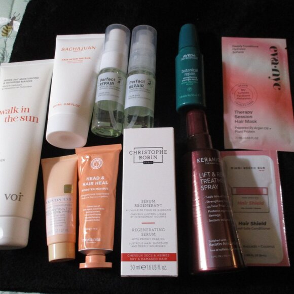 Lot of Brand Name Haircare Products Keranique Christophe Robin Voir Sachajuan